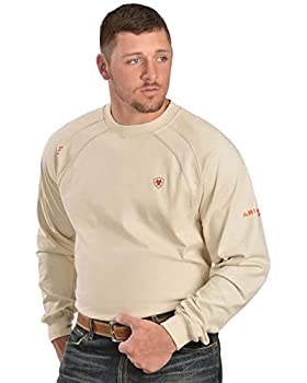 【中古】【輸入品・未使用】Ariat メンズ 防炎 長袖 作業クルーTシャツ US サイズ: XL カラー: ベージュ|スカイマーケットプラス