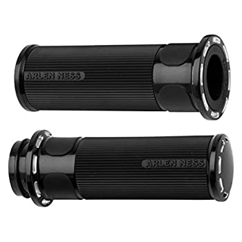 【中古】【輸入品・未使用】Arlen Ness Fusionグリップ One Size ブラック 07-301