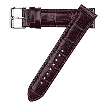 【中古】【輸入品・未使用】Hadley Romaブラウン20?mm幅Genuine Italian Calfskinレザーストラップ