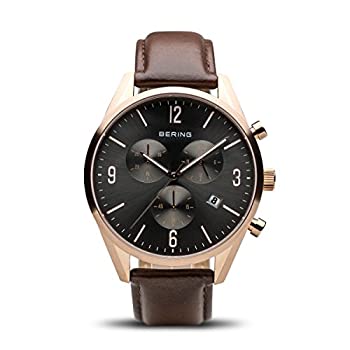 【中古】【インポート品・未当て嵌める】BERING Time 10542-562 Mens Classic Collection Watch with Calfskin Band and scratch resistant sapphire crystal. Designed インチ Denmark.