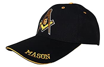 【中古】【輸入品・未使用】Freemason Embroidered Adjustable Hat Mason Masonic Lodge Baseball Cap (Black & Yellow)｜スカイマーケットプラス