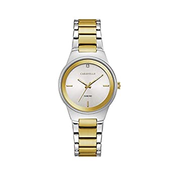 【中古】【輸入品・未使用】Caravelle 45P108レディースゴールドトーンステンレススチールブレスレットバンドシルバークォーツダイヤルウォッチ