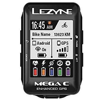 【中古】【輸入品・未使用】LEZYNE Mega C搭載GPSバイクコンピューターブラック、ワンサイズ｜スカイマーケットプラス