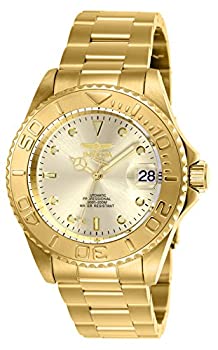 【中古】【インポート品・未当て嵌める】Invicta Men\u0027s PRO DIVER Gold-Tone Steel Bracelet \u0026 Case Automatic Champagne Dial Analog Watch 9010OB
