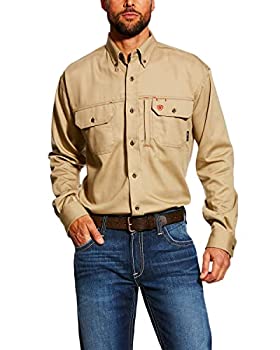 【中古】【インポート品・未当て嵌める】ARIAT メンズ 耐炎 無地 通気プルオーバー US 大きさ: LG R 色つや: ベージュ