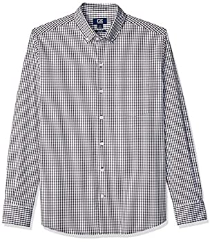 【中古】【インポート品・未当て嵌める】切り手とうしろ側Longsleeveストレッチギンガムゴルフシャツ2018濃灰色XXL大きさ