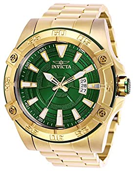【中古】【インポート品・未当て嵌める】Invicta Men\u0027s 27013 Pro Diver Automatic 3 Hand Green Dial Watch