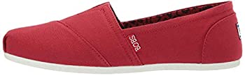 【中古】【輸入品・未使用】Skechers レディース ボブス プラッシュ ピース&ラブキャンバス スリッポン バレエフラット US サイズ: 8 Wide カラー: レッド