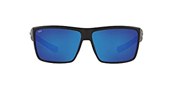 【中古】【輸入品・未使用】Costa Del Mar メンズ Rinconcito 長方形サングラス%ｶﾝﾏ% マットブラック/ブルー ミラー偏光-580p%ｶﾝﾏ% 60 mm