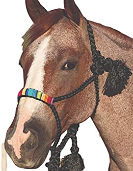 【中古】【輸入品・未使用】(Black) - Professional`S Choice Cowboy Braided and Beaded Halter with a 10 Lead