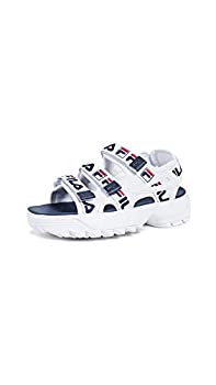 【中古】【インポート品・未当て嵌める】FILA DISRUPTOR SANDAL White/Fila Navy/Fila Red 大きさUS6