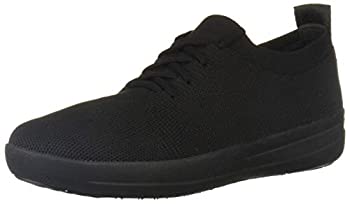 【中古】【インポート品・未当て嵌める】FitFlop レディース F-Sporty Uberknit スニーカー%ｶﾝﾏ% オール黒いこと2%ｶﾝﾏ% 10