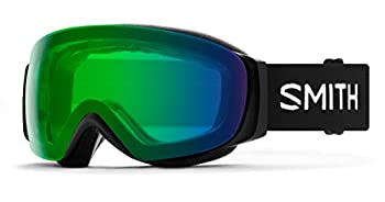 【中古】【インポート品・未当て嵌める】Smith I/O MAG S スノーゴーグル - 黒いこと | Chromapop エブリデイグリーンミラー + エクストラレンズ