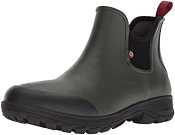 【中古】【インポート品・未当て嵌める】BOGS メンズ ソーヴィースリップオン ローハイト チャッカ雨合羽レインブーツ%ｶﾝﾏ% うす暗い緑であること%ｶﾝﾏ% 24
