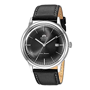 【中古】【インポート品・未当てはめる】Orient Men\u0027s 2nd Generation Bambino 40.5粍 Black Leather Band Steel Case Automatic Analog Watch FAC0000CA0