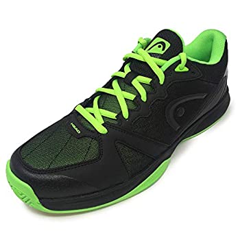 【中古】【インポート品・未当て嵌める】HEAD Revolt Pro メンズ 屋内厚地の外套シューズ (黒いこと/緑であること) カボチャ/バドミントン/ピックルボール用 US 大きさ: 10 色つや: 黒いこと