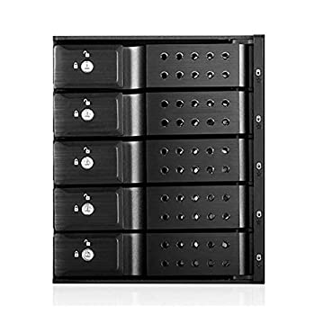 【中古】【輸入品・未使用】ISTAR BPN-DE350HD-BLACK Trayless 3X 5.25 to 5X 3.5 12Gb/s HDD Hot-swap Rack