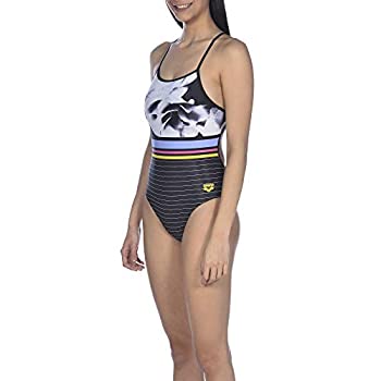【中古】【インポート品・未当て嵌める】ARENA Dark Floral Accelerate Back MaxLife One Piece Swimsuit%ｶﾝﾏ% Black - Multicolor%ｶﾝﾏ% 26