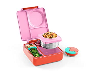 【中古】【輸入品・未使用】OmieBox Bento Lunch Box With Insulated Thermos For Kids%ｶﾝﾏ% Pink Berry