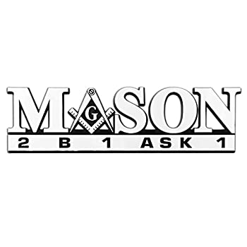 【中古】【輸入品・未使用】2B1 ASK1 フリーメーソンオートエンブレム - [クロム][幅9インチ x 高さ2 1/2インチ]