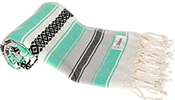 【中古】【輸入品・未使用】(Mint Green) - Bersuse 100% Cotton - San Jose Turkish Towel - Bath Beach Fouta Peshtemal - Mexican Blanket - Handloom Pestemal - 90x180｜スカイマーケットプラス