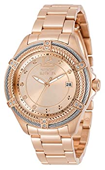【中古】【輸入品・未使用】Invicta レディースボルトクォーツ腕時計 ステンレススチールストラップ ローズゴールド18 (モデル:30881)