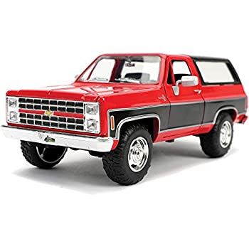 【中古】【輸入品・未使用】Jada Toys Just Trucks 1:24 1980 シボレー ブレザー K5 ダイカストカー レッド/ブラック 子供と大人用｜スカイマーケットプラス