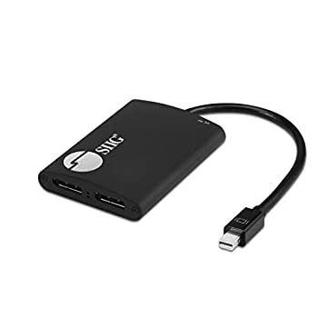 【中古】【輸入品・未使用】SIIG 2ポート マルチディスプレイアダプター Mini DisplayPort 1.2 - 2X DisplayPort MST ハブ ビデオスプリッター HDMI非対応 シングル4K60Hz