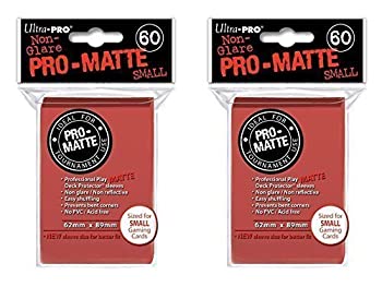 【中古】【輸入品・未使用】120 Ultra Pro Red SMALL PRO-MATTE Deck Protectors Sleeves Colors Yugioh Vanguard [2 Packs of 60]