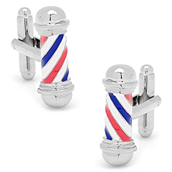 【中古】【輸入品・未使用】メンズメッキクラシックBarber Shop Pole Cufflinks Red 14,174円
