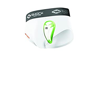 【中古】【インポート品・未当て嵌める】Shock Doctor 御坊っちゃん用 締め付け印字機のブリーフ バイオフレックスの優勝杯付き添い人