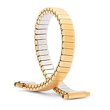 【中古】【輸入品・未使用】Speidel レディース Twist-O-Flex 拡張 交換用時計バンド ゴールドトーン ストレートエンド 10-14mm Straight End ゴールドトーン