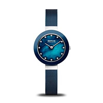 【中古】【インポート品・未当て嵌める】BERING Time レディース スリムウォッチ 11429-387 | 29粍入れもの | 陶芸寄せあわせ | ステンレススチールストラップ | 傷に揺るぎ無いサファイ