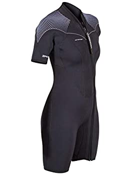 【中古】【輸入品・未使用】(14) - Women's Thermoprene Pro Wetsuit 3mm Front Zip Shorty Black/Lavender|スカイマーケットプラス
