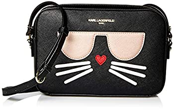 【中古】【インポート品・未当て嵌める】Karl Lagerfeld Paris Maybelle カメラクロスボディ US 大きさ: One Size 色合い: 黒いこと