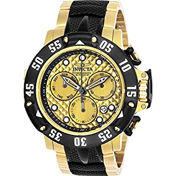 【中古】【インポート品・未当て嵌める】Invicta Men\u0027s 23805 Subaqua Quartz Chronograph Gold Dial Watch