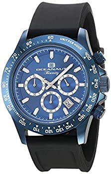 【中古】【輸入品・未使用】Oceanaut メンズ ビアリッツ」クォーツステンレススチール＆ラバーカジュアルウォッチ、カラー：ブラック（型番：Oc6117R） 青｜スカイマーケットプラス