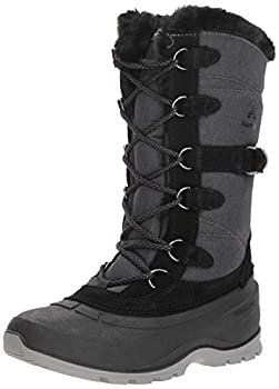 【中古】【インポート品・未当て嵌める】Kamik スノーブーツ レディース Snovalley2 US 大きさ: 7 色つや: 黒いこと