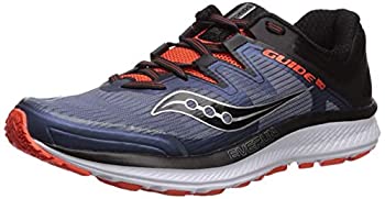 【中古】【インポート品・未当て嵌める】Saucony Men\u0027s Guide Iso Grey/Black Orange Ankle-High Fabric Running Shoe - 11.5M その他-靴