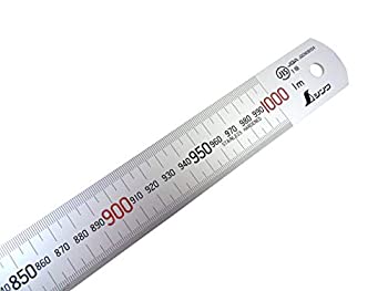 【中古】【輸入品・未使用】シンワ 1000mm リジッド「ゼロ グレア」メトリックスマシニスト定規 0.5mm \u0026 mm
