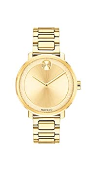 【中古】【インポート品・未当て嵌める】Movado Women\u0027s Gold Tone Steel Bracelet \u0026 Case Swiss Quartz Gold-Tone Dial Analog Watch 3600502