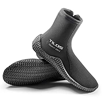 【中古】【インポート品・未当て嵌める】Tilos TruFit ダイブブーツ 初めての万物の霊長科学技術的スキューバブーティ 3粍遊撃手、3粍チタン、5粍サーモウォール、7粍チタン