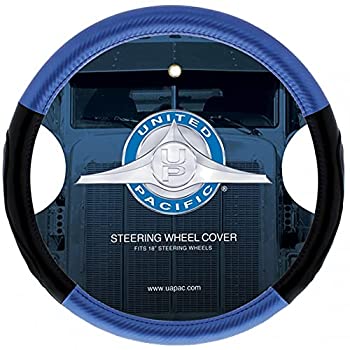 【中古】【輸入品・未使用】United Pacific 70408?18?%ﾀﾞﾌﾞﾙｸｫｰﾃ%カーボンファイバースタイルステアリングホイールcover-blue｜スカイマーケットプラス