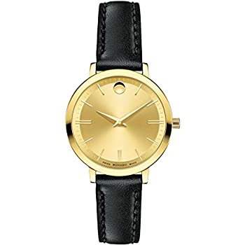 【中古】【インポート品・未当て嵌める】Movado 0607158 ウルトラか細い ゴールド文字盤 レディースウォッチ