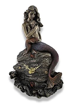 【中古】【輸入品・未使用】マーメイド 母子 ブロンズ時計像
