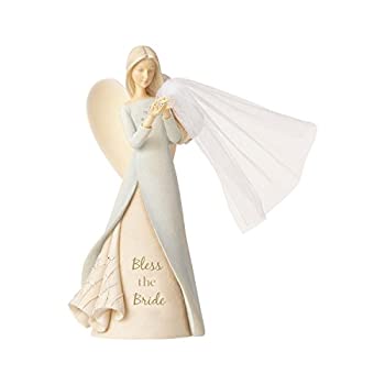 【中古】【輸入品・未使用】Enesco Foundations Bless the Bride AngelポリレジンFigurine、9.06?%ﾀﾞﾌﾞﾙｸｫｰﾃ%