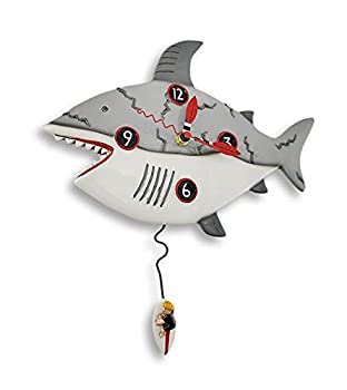 【中古】【輸入品・未使用】Allen Designs サーファー振り子付きシャークウォールクロック｜スカイマーケットプラス