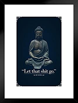 【中古】【輸入品・未使用】ポスター Foundry Let That Shit Go Buddha 面白い引用句 クールウォール 禅 装飾 マットフレーム アート 壁装飾 20x26 43,859円