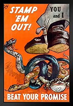 【中古】【インポート品・未当て嵌める】ポスターファウンドリー WPA 戦争状態宣伝 消し印 Em Out Beat Your Promise 無光沢ひな形壁工芸刷り上げる 20x26 その他-家電