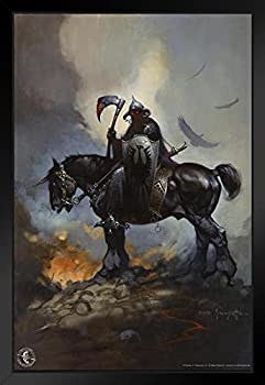 【中古】【インポート品・未当て嵌める】張り出し Foundry Death Dealer Frank Frazetta 作物刷り上げる 引っ敷き一こま ウォール作物 20x26in